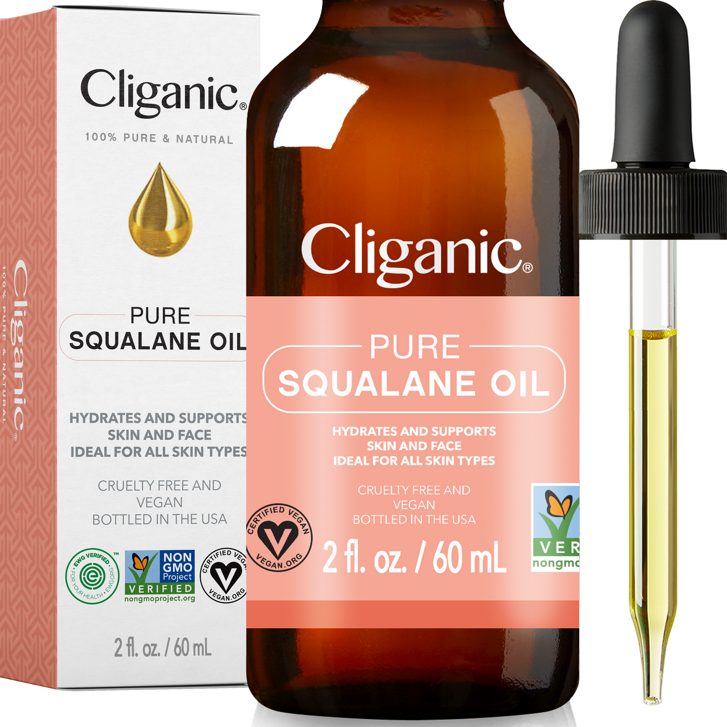 Carrier Oils - Non-GMO Squalane Oil: 1 oz