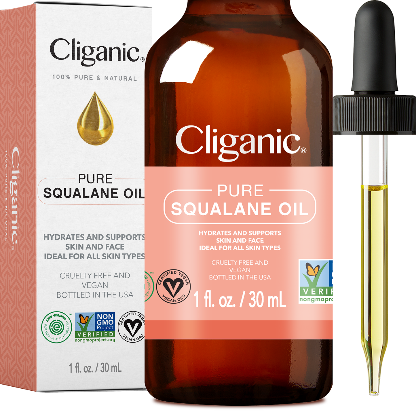 Carrier Oils - Non-GMO Squalane Oil: 1 oz